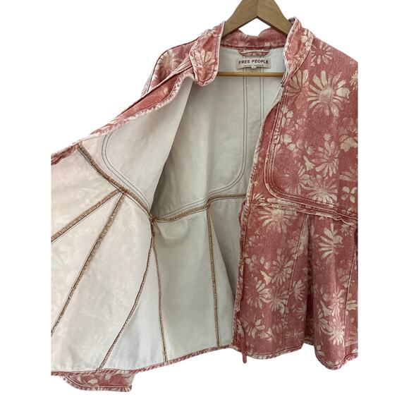 Free People Lua Bed Swing Jacket Apricot Combo Size XL - Picture 7 of 14